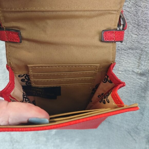 Jessica Simpson Red‎ Small Crossbody Purse Studded Faux Leather Adjustable Y2K - Picture 6 of 10